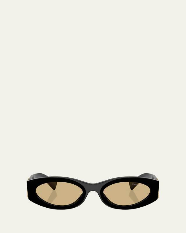 MU 11WS Acetate Oval Sunglasses